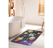 Коврик для ванной комнаты и туалета противоскользящий JOYARTY "Планеты солнечной системы" 60х100 см bath_15673_60x100