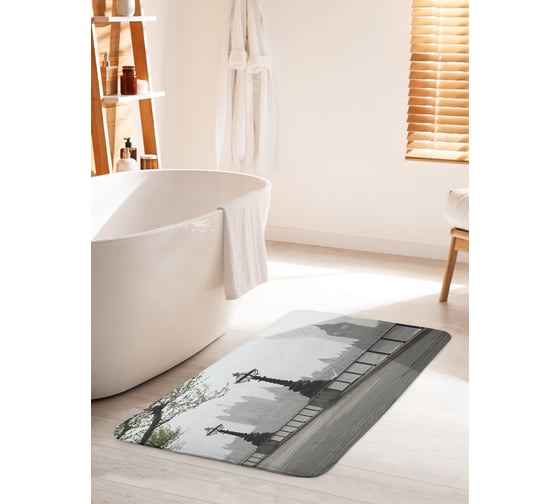 Коврик для ванной комнаты и туалета противоскользящий JOYARTY "Хмурый Лондон" 60х100 см bath_14651_60x100 1