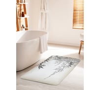 Коврик для ванной комнаты и туалета противоскользящий JOYARTY "Цветущее дерево с пальмами" 60х100 см bath_10013_60x100