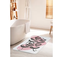 Коврик для ванной комнаты и туалета противоскользящий JOYARTY "Привет любовь" 60х100 см bath_10507_60x100