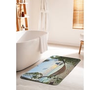 Коврик для ванной комнаты и туалета противоскользящий JOYARTY "Пляжный отдых на закате" 60х100 см bath_10160_60x100