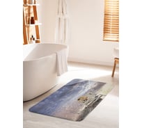Коврик для ванной комнаты и туалета противоскользящий JOYARTY "Леопард в тумане" 60х100 см bath_10439_60x100