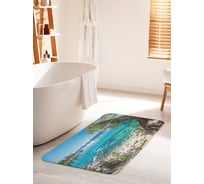 Коврик для ванной комнаты и туалета противоскользящий JOYARTY "Вид с жаркого пляжа" 60х100 см bath_10903_60x100