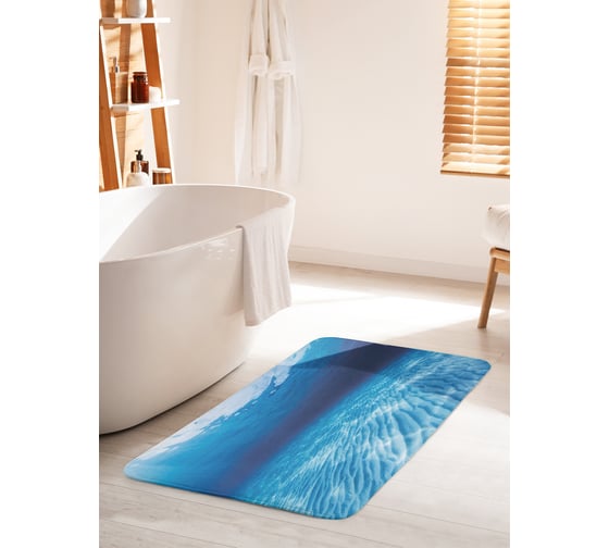 Коврик для ванной комнаты и туалета противоскользящий JOYARTY "Чистое дно" 60х100 см bath_10275_60x100 1