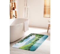 Коврик для ванной комнаты и туалета противоскользящий JOYARTY "Скрытое озеро" 60х100 см bath_10282_60x100