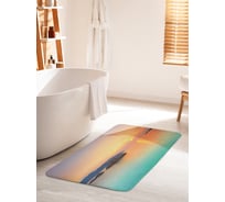 Коврик для ванной комнаты и туалета противоскользящий JOYARTY "Облачный закат" 60х100 см bath_10354_60x100