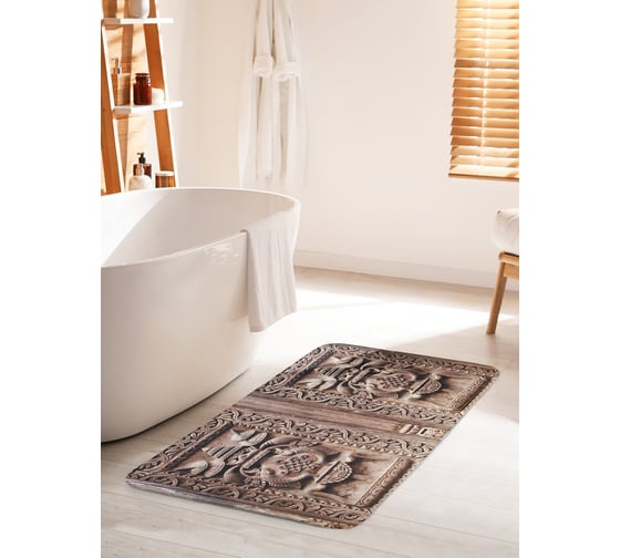 Коврик для ванной комнаты и туалета противоскользящий JOYARTY "Фантазия мастера" 60х100 см bath_11646_60x100