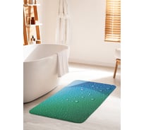 Коврик для ванной комнаты и туалета противоскользящий JOYARTY "Капли на разноцветном фоне" 60х100 см bath_11562_60x100