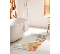 Коврик для ванной комнаты и туалета противоскользящий JOYARTY "Собранные ракушки" 60х100 см bath_11810_60x100