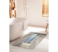 Коврик для ванной комнаты и туалета противоскользящий JOYARTY "Море за стеклом" 60х100 см bath_11838_60x100