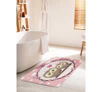 Коврик для ванной комнаты и туалета противоскользящий JOYARTY "Любовные сплетни" 60х100 см bath_10795_60x100