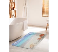 Коврик для ванной комнаты и туалета противоскользящий JOYARTY "Редкие ракушки" 60х100 см bath_11807_60x100