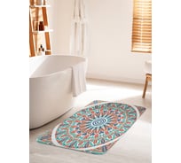 Коврик для ванной комнаты и туалета противоскользящий JOYARTY "Орнамент с кругами" 60х100 см bath_12306_60x100