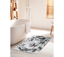 Коврик для ванной комнаты и туалета противоскользящий JOYARTY "Белый тигр" 60х100 см bath_12734_60x100