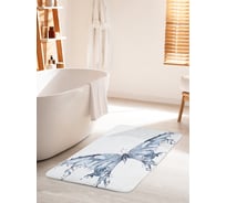 Коврик для ванной комнаты и туалета противоскользящий JOYARTY "Водяная бабочка" 60х100 см bath_11009_60x100