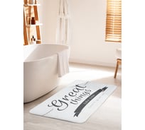 Коврик для ванной комнаты и туалета противоскользящий JOYARTY "Время для великих вещей" 60х100 см bath_11095_60x100