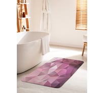 Коврик для ванной комнаты и туалета противоскользящий JOYARTY "Геометрические холмы" 60х100 см bath_12458_60x100