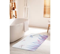 Коврик для ванной комнаты и туалета противоскользящий JOYARTY "Стрекозы над травой" 60х100 см bath_35184_60x100