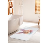 Коврик для ванной комнаты и туалета противоскользящий JOYARTY "Морда зайца" 60х100 см bath_79460_60x100