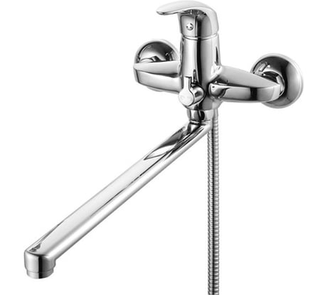 Смеситель для ванны IDDIS Leaf LEASBL2I10WA с длинным изливом с керамическим дивертором