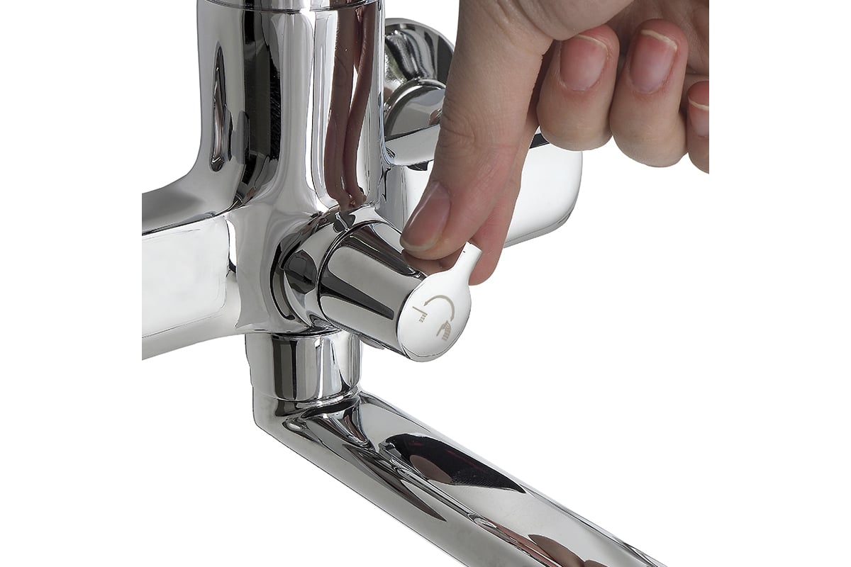 Смеситель для ванны IDDIS Sena SENSBL2i10WA с длинным изливом с ...