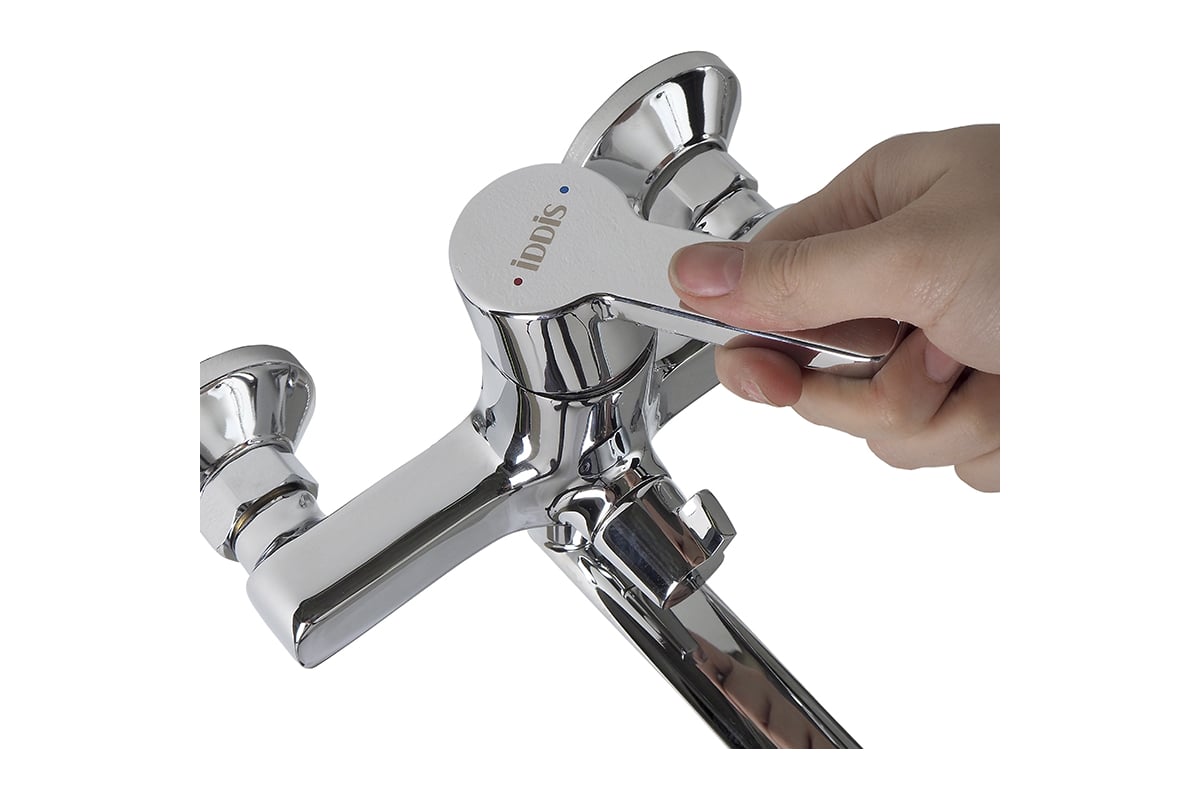 Смеситель для ванны IDDIS Sena SENSBL2i10WA с длинным изливом с ...