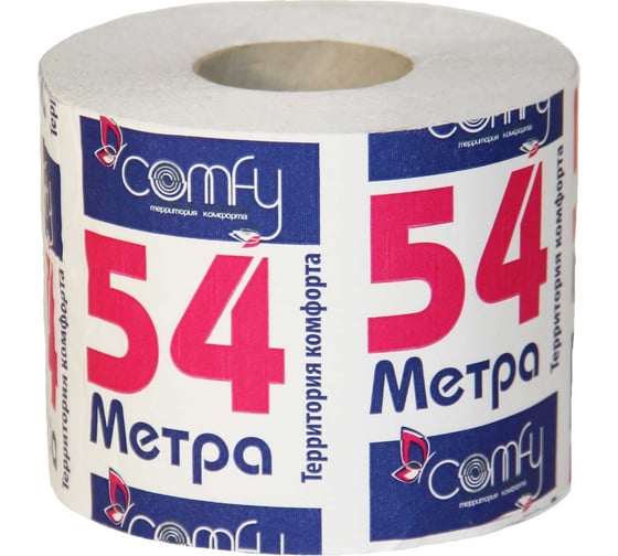 Туалетная бумага COMFY "54 метра" 1-сл. 1 рул. 1-2507