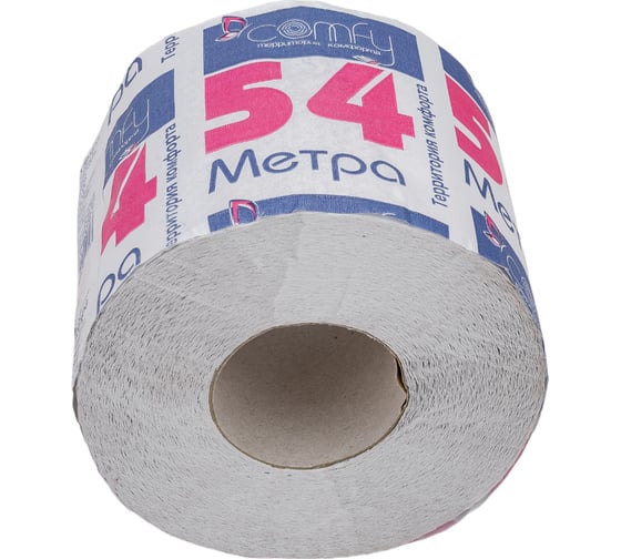 Туалетная бумага COMFY "54 метра" 1-сл. 1 рул. 1-2507