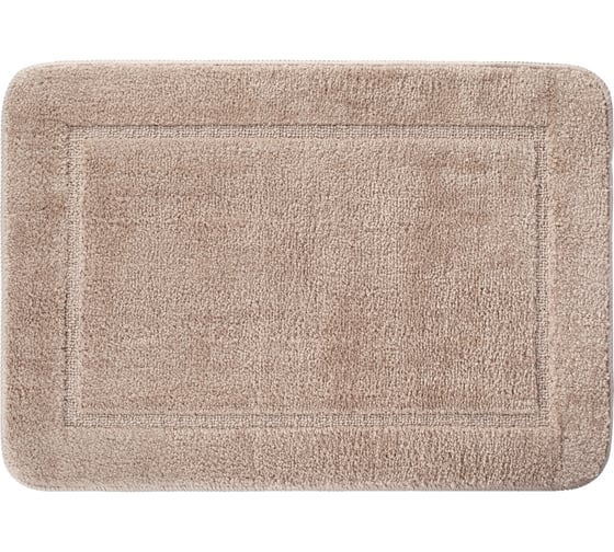 Коврик для ванной комнаты IDDIS 65x45, микрофибра, светло-коричневый PSQS03Mi12 1