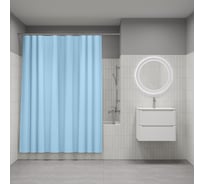 Штора для ванной IDDIS 200x180 см, полиэтилен (PE), голубой P07PE18i11