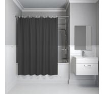 Штора для ванной IDDIS 200x180 см, PE, темно-серый P03PE18i11