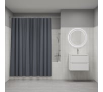 Штора для ванной IDDIS 200x180 см, полиэтилен (PE), темно-серый P03PE18i11