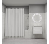 Штора для ванной IDDIS 200x180 см, полиэтилен (PE), белый P02PE18i11