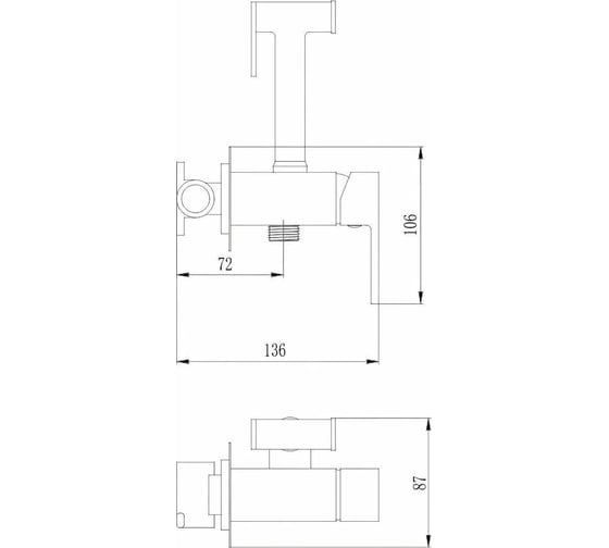 Смеситель с гигиеническим душем Haiba черный HB5511-7