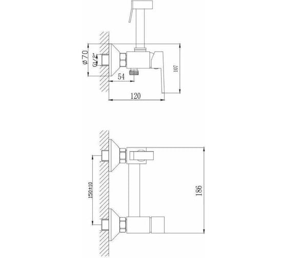 Смеситель с гигиеническим душем Haiba бронза HB5513-4