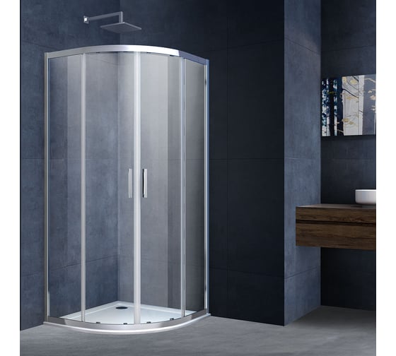 Душевой уголок VINCEA Alpha 800х800, хром, стекло прозрачное VSQ-3AL800CL