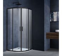Душевой уголок VINCEA Alpha 900х900, черный, стекло прозрачное VSQ-3AL900CLB