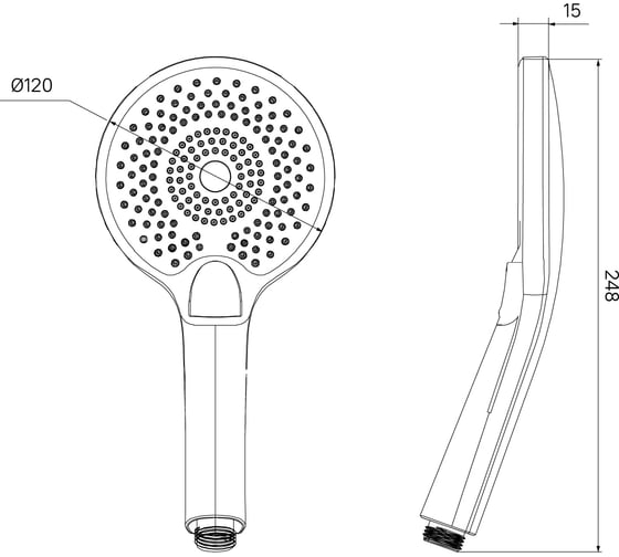 Лейка для душа IDDIS Optima Home черная матовая OPH12BPi18