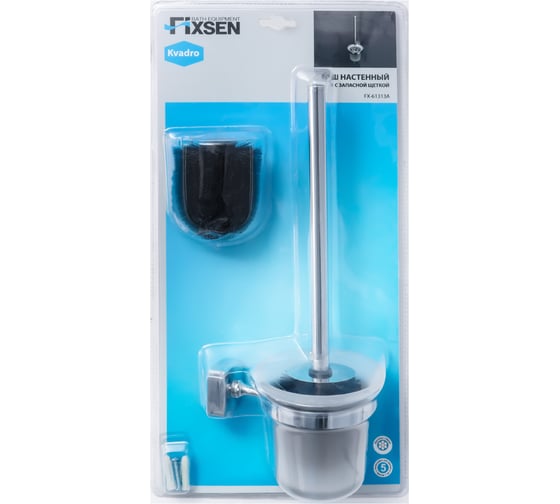 Ерш для туалета+дополнительная щетка FIXSEN KVADRO 61313A