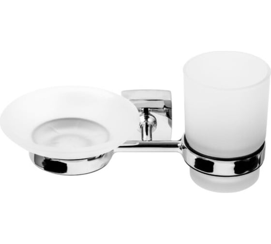 Мыльница+подстаканник FIXSEN KVADRO 61306+08