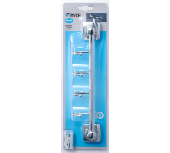 Планка FIXSEN KVADRO 4 крючка 61305В-4