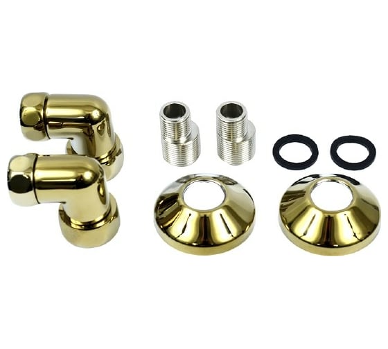 Полотенцесушитель ДВИН Bubble 2 80/50 1"-1/2" универсальный К3, золотой хром 4627119331083