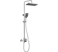 Душевая система со смесителем OUTE с дисплеем температуры воды, тропическая лейка, цвет хром T9174