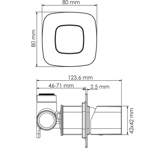Смеситель для душа WasserKraft Naab 8652
