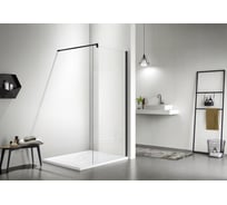 Душевая перегородка Aquatek Walk in, с держателем, 1000x2000 мм, профиль черный aq wiw print 10020bl 00000124176