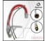 Смеситель с гибким изливом Flexible Red Homium FaucFR100 5
