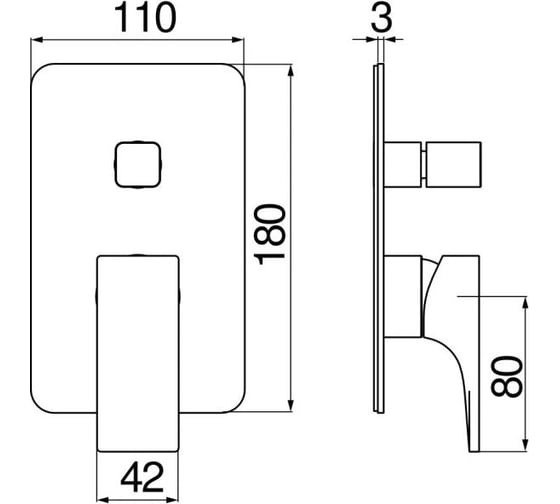 Смеситель для ванны Nobili seven se124100/ecr 00000106567
