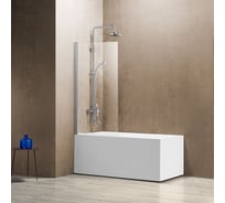 Душевая шторка на ванну VINCEA 800x1400, хром, стекло прозрачное VSB-11800CL