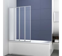 Душевая шторка на ванну VINCEA 1000x1400, хром, стекло прозрачное VSB-31100CL