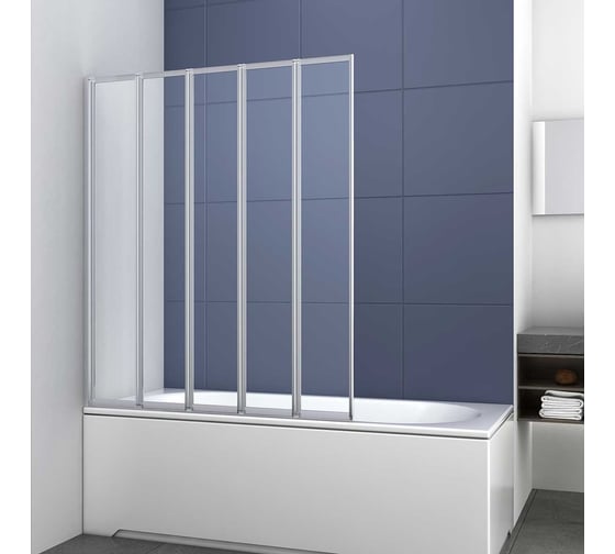 Душевая шторка на ванну VINCEA 1200x1400, хром, стекло прозрачное VSB-32120CL 1